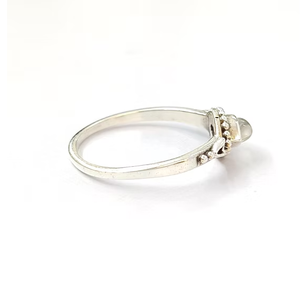 Unisex <b>Dainty</b> 925 Silver <b>Ring</b> with Moonstone 2.0 Grams Marquise Cut Gemstone Jewelry Wholesale Bulk Price - Product Image 3