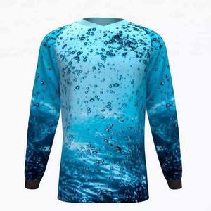 Chemise de pêche unisexe à manches longues respirante pour l'été, fitness, gym, décontractée, en polyester, avec imprimé design Ringer, pour le sport et les activités de plein air - Product Image 4