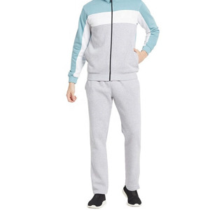 Ensemble de survêtement en coton beige de qualité supérieure pour homme, sweat-shirt à capuche avec cordon de serrage, pantalon de jogging coupe classique, vêtements de sport décontractés - Product Image 1