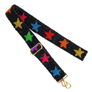 Textile Swiftie <b>Pink</b> Embroidered <b>Purse</b> Strap Beld Fancy Stars Metal Hooks Stylish Handmade Design Personalized Accessory for Bag - Product Image 6