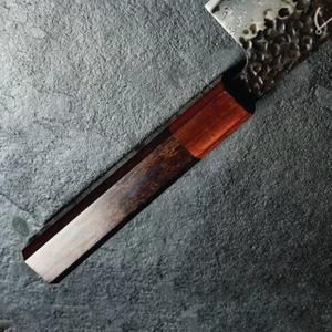 Cuchillo de Chef Jexmoo Personalizado Hecho a Mano en Acero al Carbono con Hoja de 8 Pulgadas, Mango Elegante y Funda de Cuero - Regalo para Chef - Product Image 4