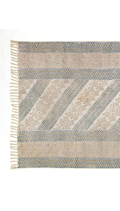 Alfombra de Área Tejida a Mano, de Algodón, para Interiores y Exteriores, con Patrón Geométrico Bohemio, Ecológica, Lavable y Antideslizante - Product Image 2