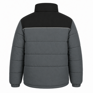 Chaqueta Acolchada Unisex de Invierno al por Mayor, Estilo Urbano, con Bloques de Color, Franja Reflectante, Color Personalizado, Marca Privada - Product Image 3