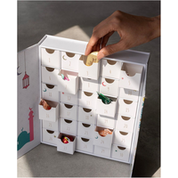 Boîte Cadeau Calendrier de l'Avent Ramadan Personnalisé Luxe 30 Jours, Adorable Emballage en Papier Aimanté avec Pelliculage Mat et Dorure à Chaud pour Enfants
