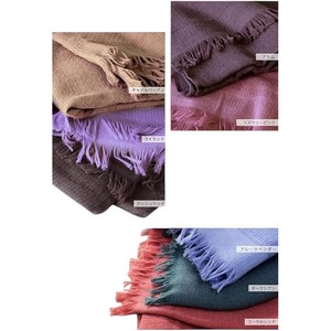 Écharpe en gaze de rayonne 60% coton 40% de fabrication japonaise 60cm * 185cm Bemberg Thermo Muffler Laine brune et mélanges pour femmes CUSTOM THStm - Product Image 5