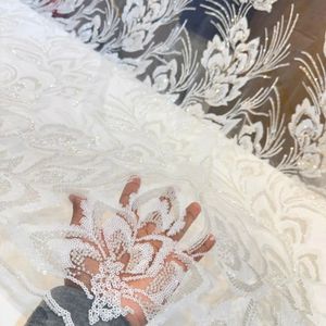 Beaded Embroidery Silk Fabric Wholesale Supplier Beaded Work Silk Fabric Manufacturer India Embroidered Silk Fabric with Beads - Product Image 2