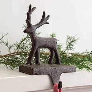 Metal Deer <b>Christmas</b> <b>Stocking</b> Holder Decorative Holiday Display Hook - Product Image 2