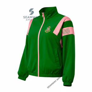 Chaqueta Cortavientos Informal de la Hermandad Alpha Kapa Alpha, Chaqueta Cortavientos Impermeable para Exteriores, Chaqueta Anorak Bordada para Mujer - Product Image 2