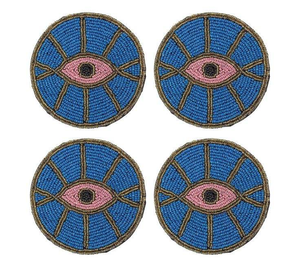 Nuevo Diseño de Posavasos Redondos con Cuentas Bordadas en Forma de Concha Marina, Personalizables para Mesa - Product Image 5