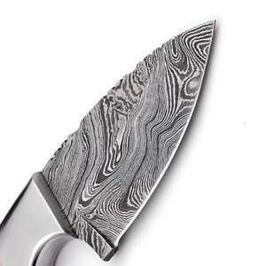 Premium Damascus Steel Skinner Knife With Wave Pattern Natural Wood Grip Curved <b>Profile</b> And Traditional <b>Tool</b> - Product Image 6