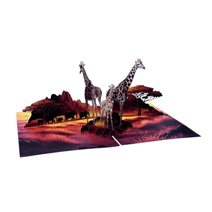 Carte de vœux artisanale Viet-craft Hanoi avec impression animale 3D pop-up, découpe personnalisée en carton – Objet de collection artistique - Product Image 3