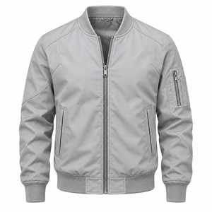 Superior Quality Bomber Jacket Polyester Heated <b>Black</b> Jackets For <b>Men</b> Low Price OEM Service Customized - Product Image 2