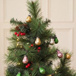 Pack of 25 Handmade Multicolor Vintage <b>Glass</b> Pear <b>Christmas</b> Hanging <b>Ornaments</b> Set for <b>Tree</b> Holiday Decoration Wholesale Supplier - Product Image 5
