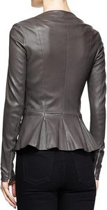 <b>Women's</b> Genuine Sheep Skin <b>Leather</b> Quilted Jacket Breathable Plain Dyed Regular Length Design <b>Top</b> Trend <b>Leather</b> Jackets - Product Image 2