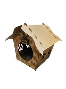 Maison pour chat portable de haute qualité, en carton ondulé, de forme carrée, pour le divertissement et l'abri des chats - Product Image 5