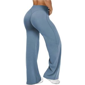 Pantalones de yoga acampanados de cintura alta para mujer al por mayor, leggings deportivos para gimnasio, fitness y running con efecto levantacola - Product Image 1