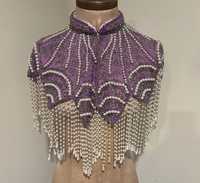 Nuevo Poncho de Fiesta de Noche para Mujer, Talla Grande, con Lentejuelas y Flecos Largos Brillantes, Dorado, para Otoño