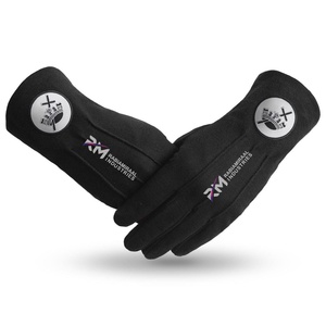 RMI Masonic Logo Embroidered Cotton Plain <b>Gloves</b> 100% Cotton OEM Designs <b>for</b> Daily and Outdoor Use Available at Low Prices - Product Image 1