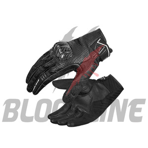 Motorcycle <b>gloves</b> breathable Unlined sporty black leather Four seasons cycling <b>gloves</b> Sporty style cycling mittens - Product Image 4