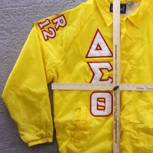 批发男士风衣衬里夹克刺绣希腊标志大学风格联谊会/博爱DST服装 - Product Image 5