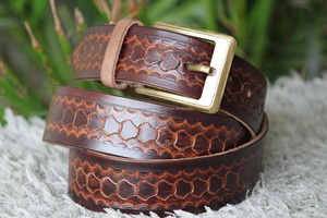 Handmade Vintage Women <b>Belts</b> High Quality Cowhide <b>Leather</b> Luxury Embossed Full Grain Genuine <b>Leather</b> <b>Belt</b> for Men - Product Image 2