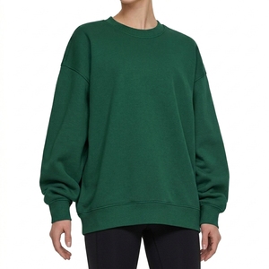 Sweat-shirt à capuche oversize pour femme, en molleton, col rond, manches longues, style streetwear décontracté, logo personnalisé - Product Image 2