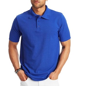 Nuevo Diseño Personalizado de Camiseta Polo Deportiva de Golf, Color Azul Liso, Camiseta Polo Holgada Personalizada para Hombre, Camisetas Polo 100% Algodón OEM - Product Image 4
