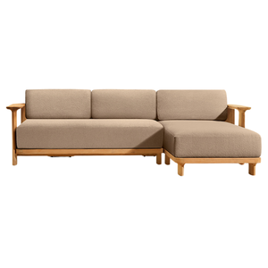 Sofá seccional moderno para exteriores Hotel Emma, sofá de jardín de madera de caoba, sofá esquinero de lujo para patio, conjunto de sofás para resort, ¡en oferta! - Product Image 5