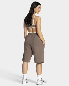 Shorts Bermuda Femme Personnalisés OEM en Coton Molletonné de Luxe avec Ligne Contrastante, Qualité Supérieure, Style Streetwear Décontracté pour l'Été OEM ODM - Product Image 6