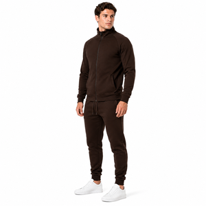 Ensemble de survêtement technique confortable et chaud, séchage rapide, respirant, pour la gym et l'entraînement, haut et pantalon en molleton brossé pour l'hiver - Product Image 4