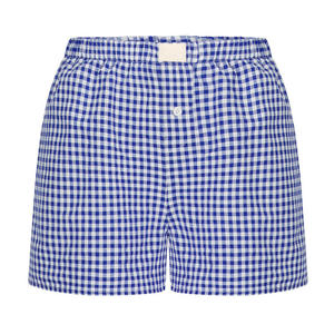 Shorts Casuales de Verano para Mujer, Cómodos, de Cintura Alta, Holgados, de Pierna Ancha, Retro, a Cuadros - Product Image 4