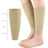 Manchons de compression pour mollets en nylon et élasthanne, élastiques, respirants, pour l'entraînement et le quotidien