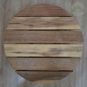 ไม้อะคาเซียแข็งทรงกลมขนาด30x30ซม. ไม้ผู้ว่าเป็นมาตรฐานสหภาพยุโรปที่มีล้อกลิ้ง360องศาเรียบ - Product Image 4