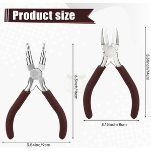 เครื่องมือทำเครื่องประดับ 2 ชิ้น คีมทำห่วง 6 in 1 สีน้ำตาล - Product Image 2
