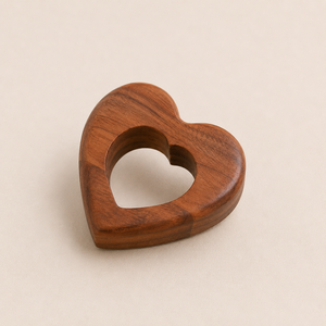 Handcrafted Heart Shaped Wooden Napkin Rings Natural Wood Serviette Holder Buckle for <b>Wedding</b> Table Decoration Party Supplies - Product Image 6
