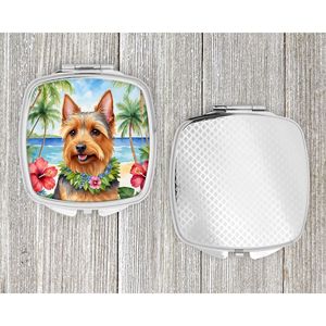Australian Terrier Luau Compacto Espejo de maquillaje de viaje Portátil Plegable Diseño de mano Regalo para mujeres y niñas - Product Image 4