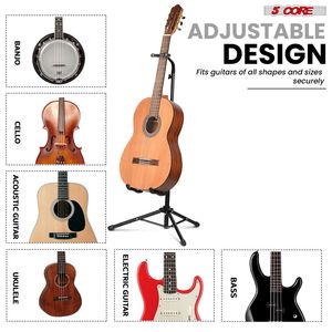 Support de guitare robuste et réglable avec support de manche pour guitares acoustiques, électriques, classiques et basses - Product Image 3