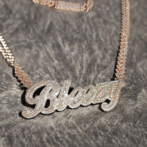 Collar con Colgante de Diamante Moissanite de Plata 925, Chapado en Oro, con Letra Inicial Personalizada, Estilo Hip Hop, para Fiestas, Joyería - Product Image 4