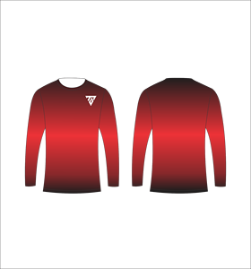 Camiseta de Manga Larga para Hombre, Degradado Azul Cielo y Rosa Coral, Cuello Redondo, Estilo Casual, para Calle, Gimnasio y Entrenamiento - Product Image 3