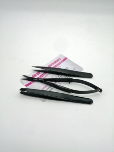 Pinzas para Cejas de Plasma Negras, Acero Inoxidable, Puntas Inclinadas y Puntiagudas, Reutilizables, Duraderas, Tijeras para Depilar Pelo Encarnado - Product Image 6