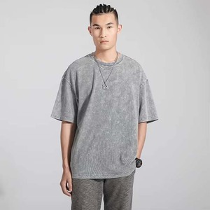 Camisetas de hombre extragrandes con lavado ácido, corte relajado, estilo vintage, tela suave, cómodas, informales y a precios razonables. - Product Image 5