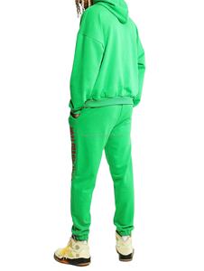 Ropa de entrenamiento personalizada al por mayor, sudaderas con capucha y hombros caídos para hombre, ropa de jogging con estampado de felpa, conjunto de 2 piezas, chándales masculinos para niños - Product Image 2