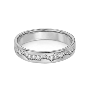 Bague minimaliste en or massif 9K 10K 14K 18K avec diamant de laboratoire taille ronde, Bague de promesse, Bague d'amour, Bague minimaliste pavée pour anniversaire - Product Image 3