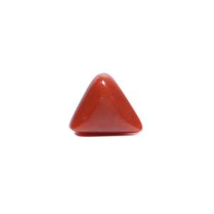 Premium 5.9 Carat Oval Cabochon Synthetic Red Coral Loose Gemstone Lot for Fine Jewelry - Product Image 1