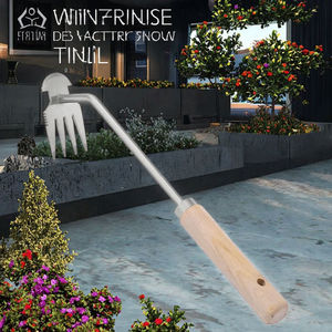 Dual-Head DIY <b>Garden</b> <b>Tool</b> <b>Set</b> OEM Stainless Steel Root Weeder and Wooden Handle for Outdoor Gardening By Dentavex Corporation - Product Image 4