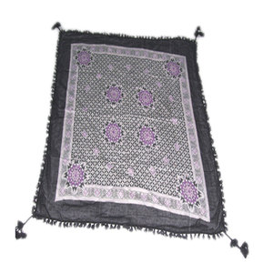 Elegant Animal Printed Fringe Cotton Voile Scarf – Lightweight Soft Breathable Fashion <b>Wrap</b> <b>Shawl</b> with Artistic Wildlife Pattern - Product Image 1