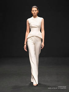 Nouvelle Tendance Blouses et Chemises Femme LILA SAND JACQUARD PEPLUM Sans Manches Débardeur Coupe Classique Sand Jacquard Blouses & Chemises Femme - Product Image 6