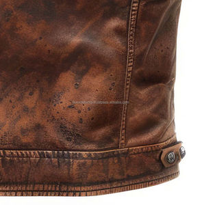 Nouvel arrivage de gilet sans manches pour hommes design personnalisé toile en cuir véritable hiver confortable respirant Streetwear couleur personnalisée - Product Image 6