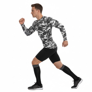 Camiseta de Compresión de Alto Rendimiento para Hombre con Logotipo Personalizado, Protección UPF50+ Anti-UV, Tejido Transpirable para Gimnasio y Artes Marciales - Product Image 3