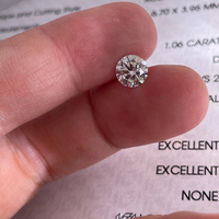 Toptan Laboratuvarda Yetiştirilmiş Elmaslar 0.1ct - 1.5ct DEF Renk VVS VS Kalibre Edilmiş Mele Elmaslar Yuvarlak Kesim